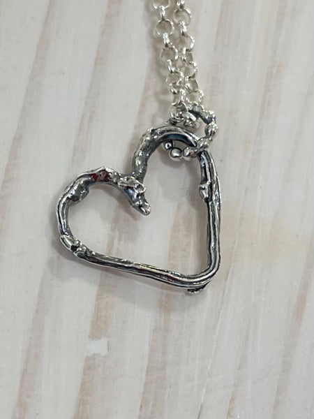 Branch heart necklace