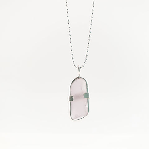 Sea glass necklace (lavender)