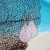 Teardrop sand dollar earrings