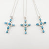 Larimar cross necklace