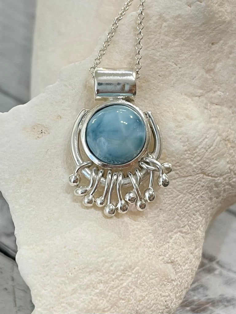 Jellyfish larimar necklace