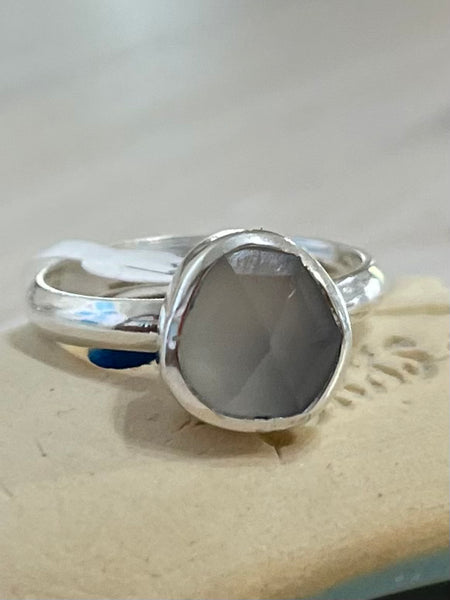 Chalcedony stacking ring 8