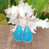 Teardrop sand dollar earrings
