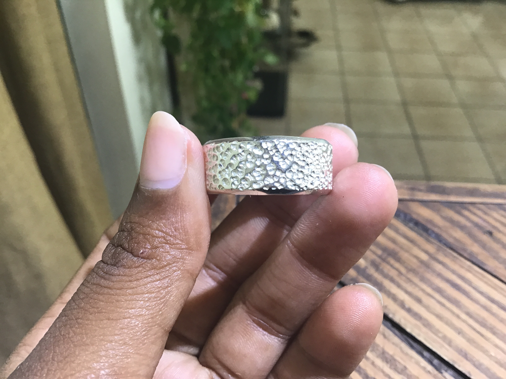 Man silver ring 11.5