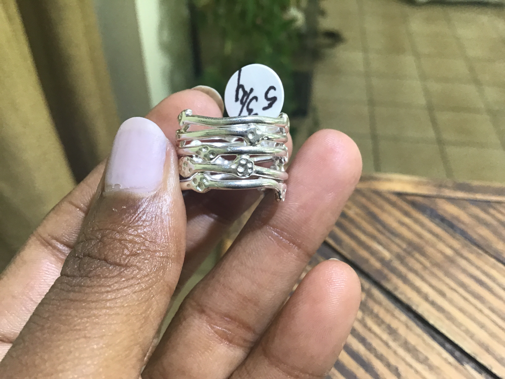 Free form silver ring 5 3/4