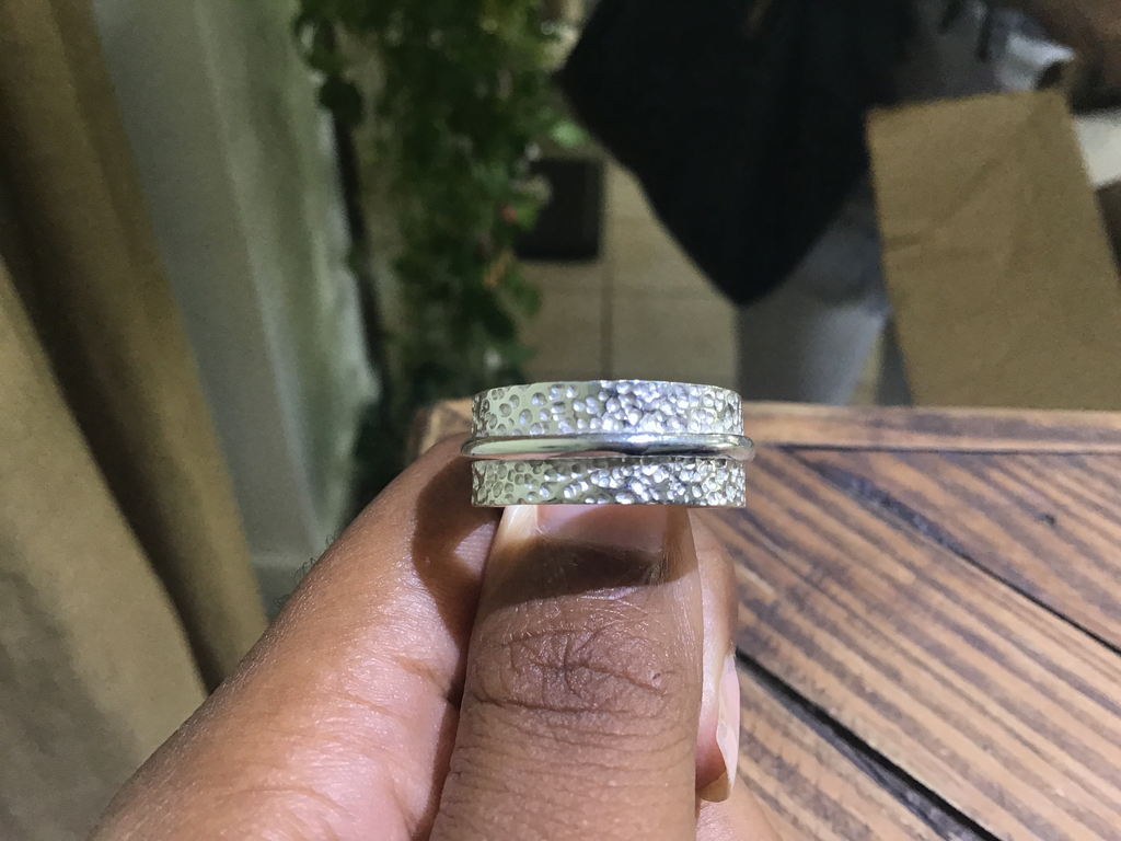 Man silver ring 10 1/4