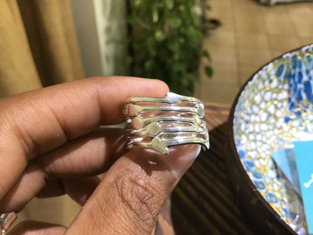 Free form silver ring 8.5