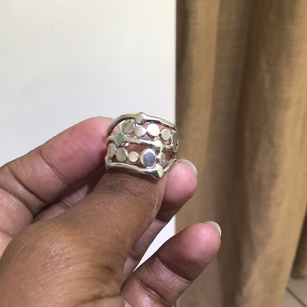 Free form silver ring 6