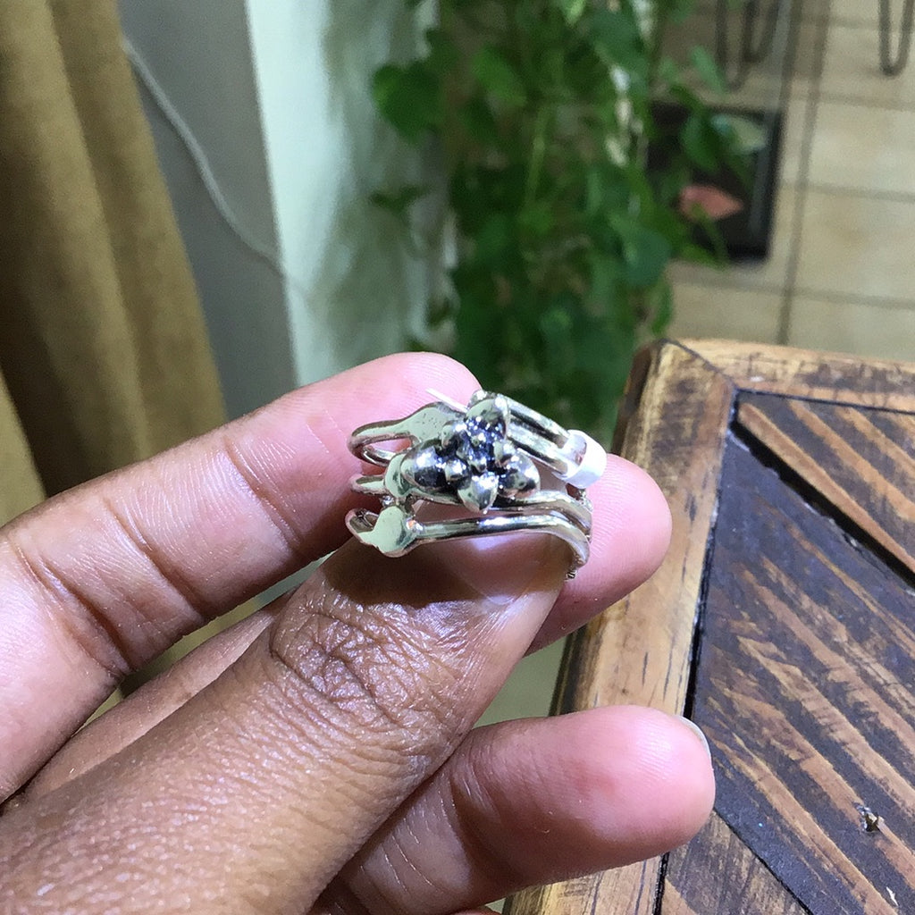 Free form succulent flower ring 6